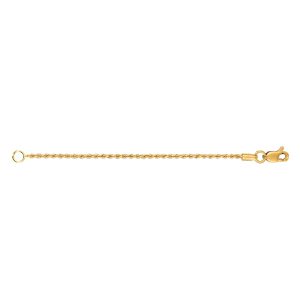 14K Gold 1.8mm Rope Chain 3" Extender