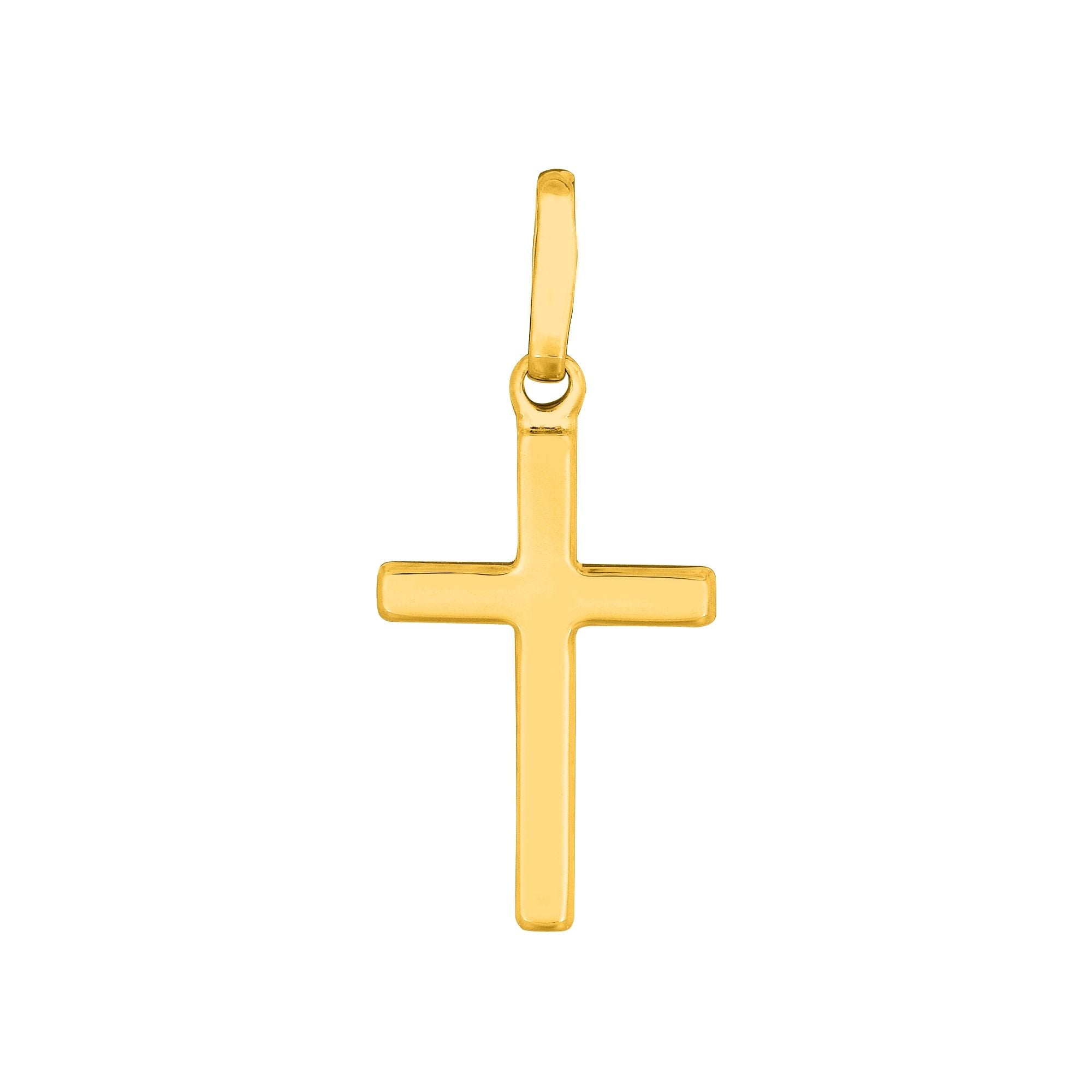 14K Gold Small Flat Cross