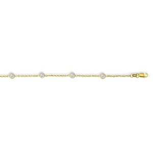 14K Gold CZ by the Yard Necklace
