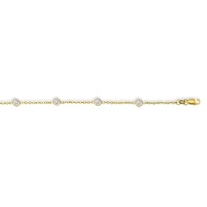 14K Gold CZ by the Yard Bracelet