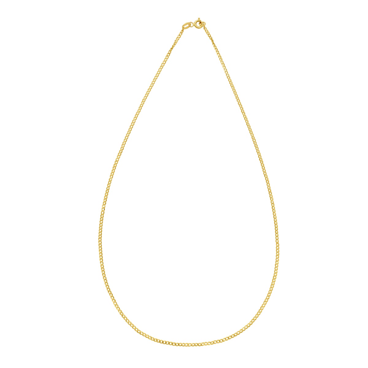 14K Gold 1.8mm Comfort Curb Chain