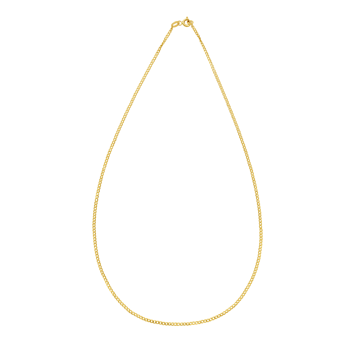 14K Gold 1.8mm Comfort Curb Chain