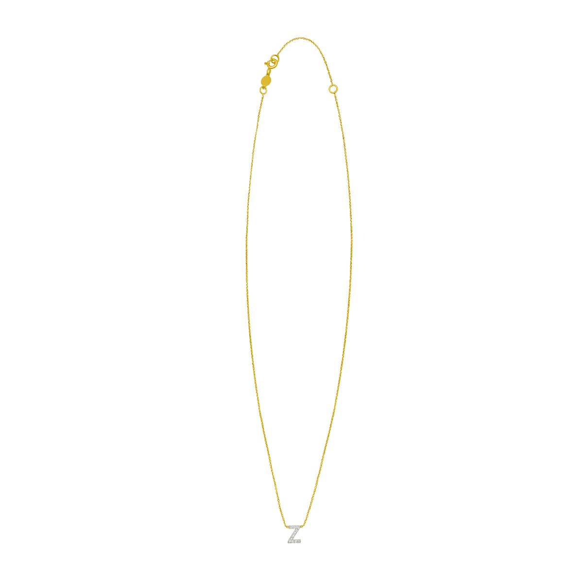 14K Mini Diamond Z Initial