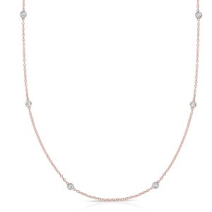 14K Gold .25ct Diamonds by the Yard Necklace