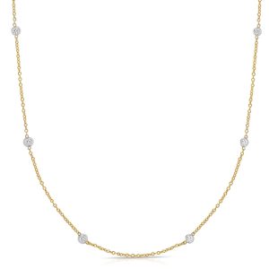 14K Gold .25ct Diamonds by the Yard Necklace