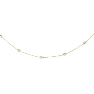 14K Gold .25ct Diamonds by the Yard Necklace