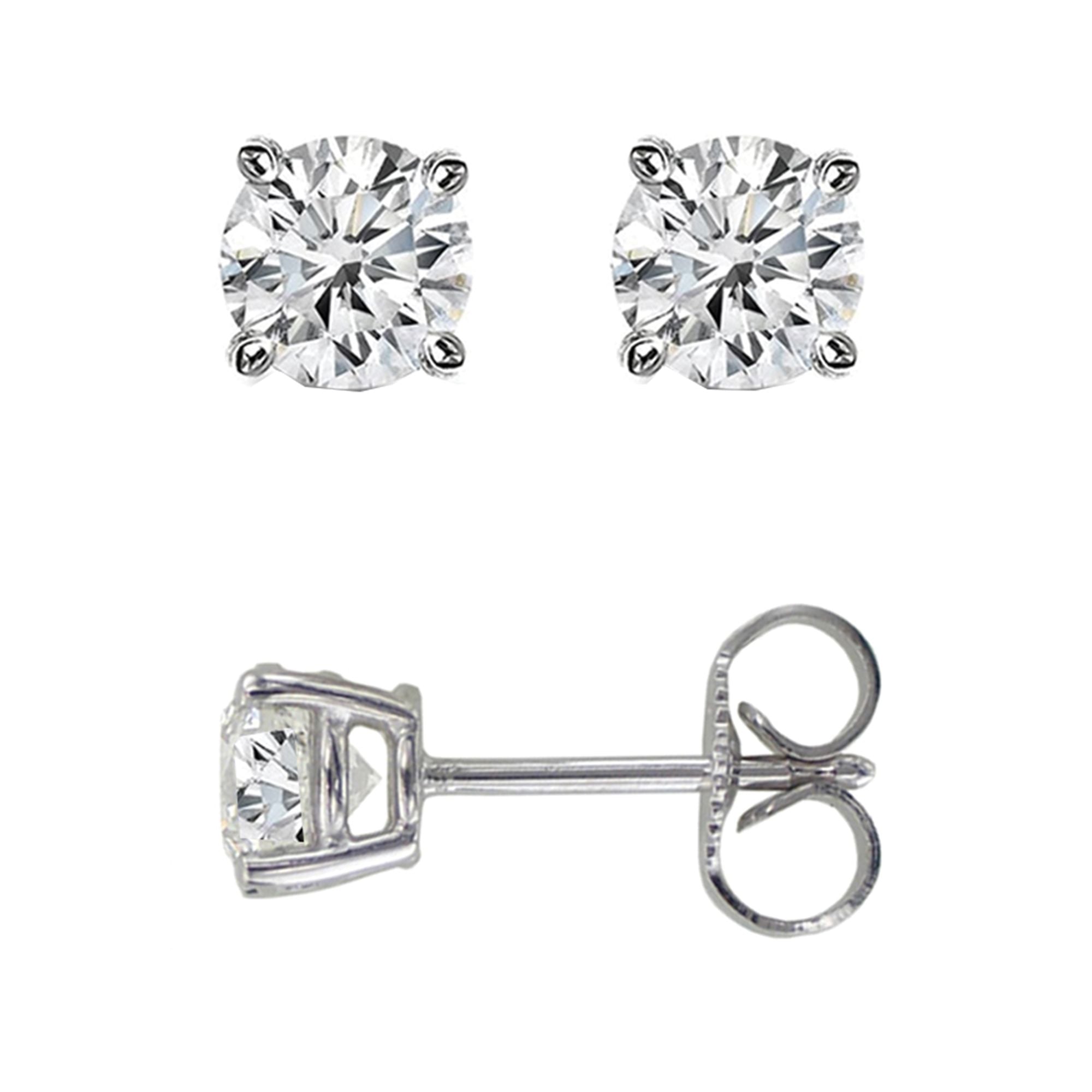 14K Gold .25ct J-K/I1-I2 Round Diamond Stud Earring