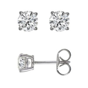 14K Gold .50ct I-J/I1 Round Diamond Stud Earring