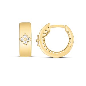 14K Trilogy Diamond Clover Earring