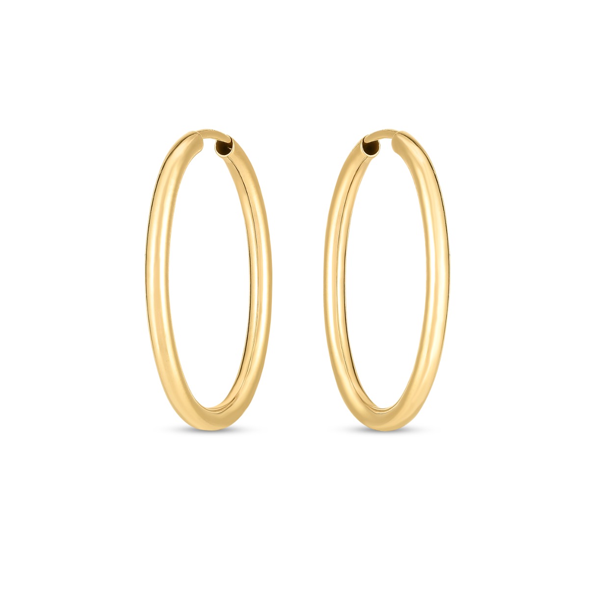 14K Endless Oval Hoop