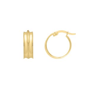 14K Large Concave Hoops