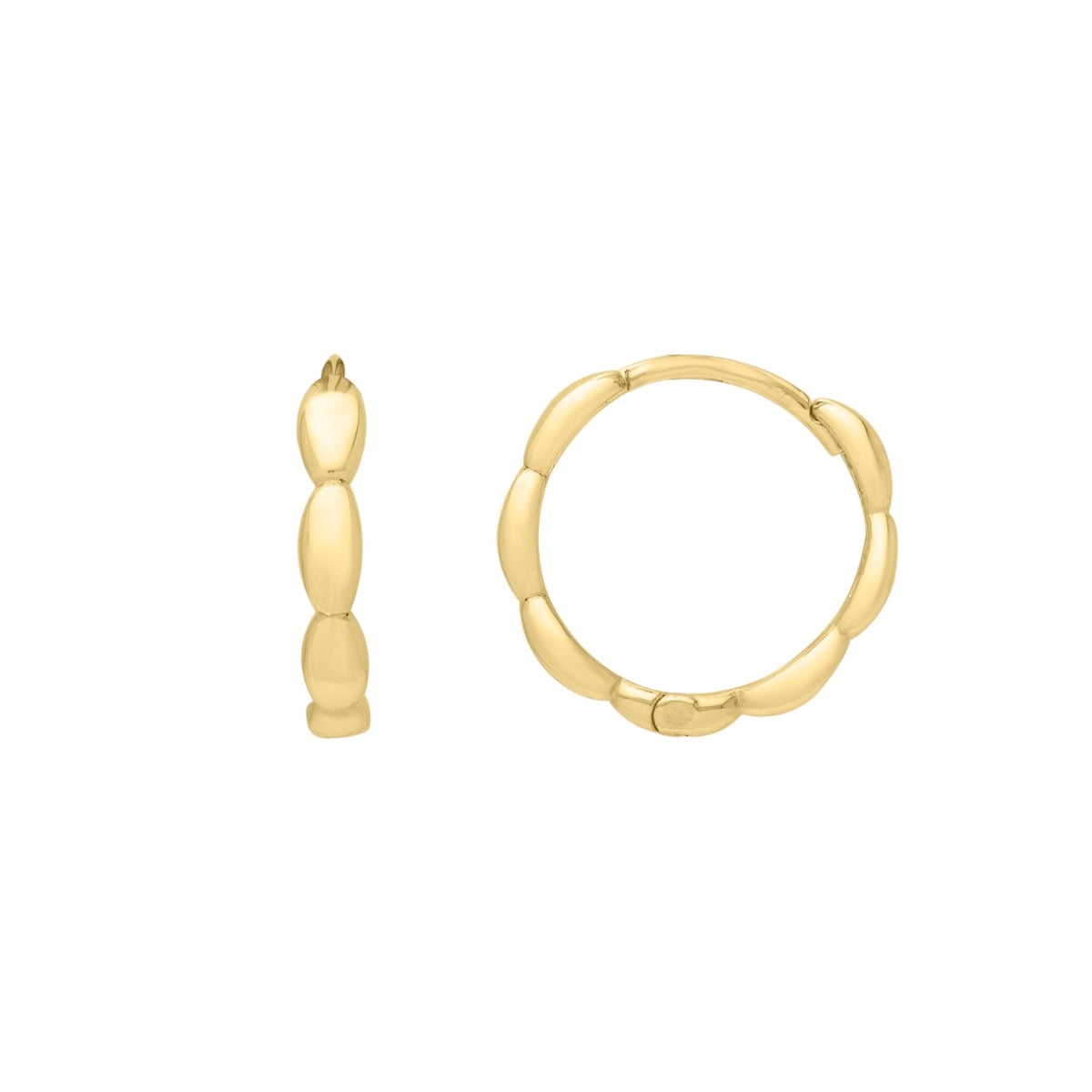 14K Small Rice Hoops