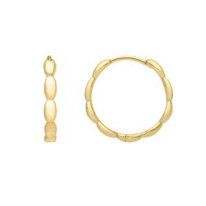 14K Medium Rice Hoops