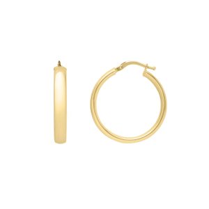 14K Small Wedding Band Hoops