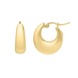 14K Medium Tapered Hoops