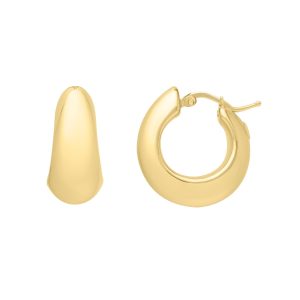 14K Tapered Hoops