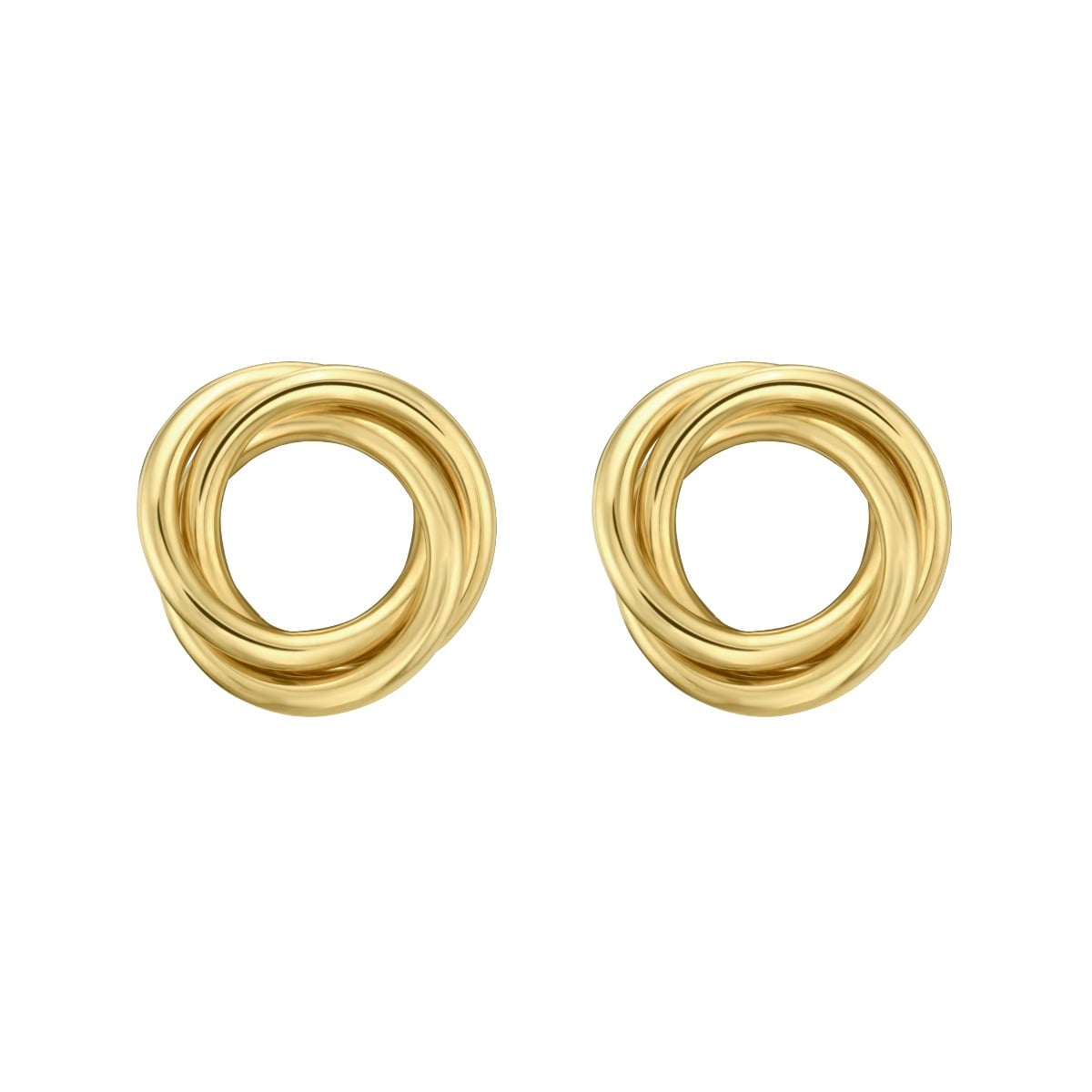 14K Interlocking Trinity Studs