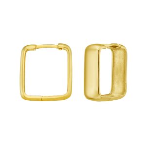 14K Square Hoops