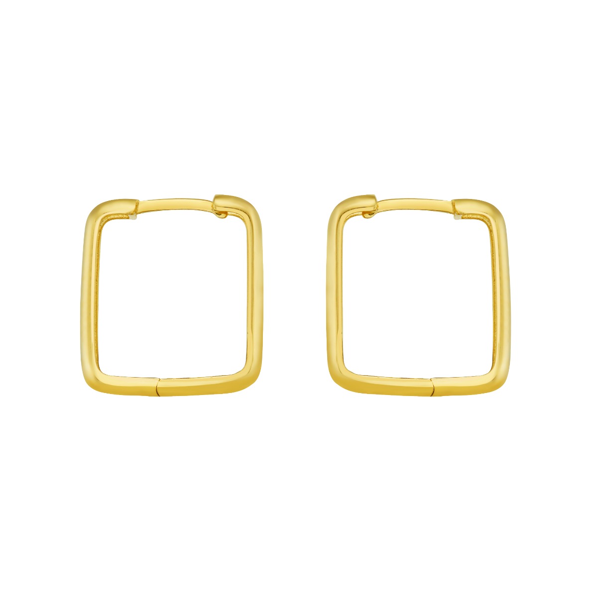 14K Square Hoops