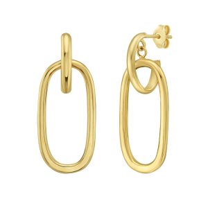 14K Door Knocker Hoops