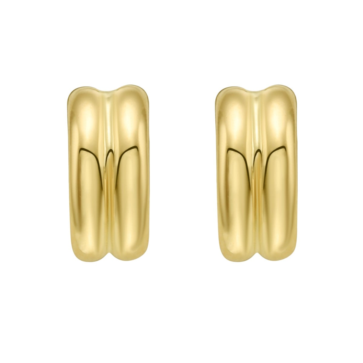 14K Double Row C-Hoops