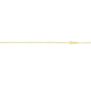 18K Gold 1.1mm Double Extendable Cable Chain