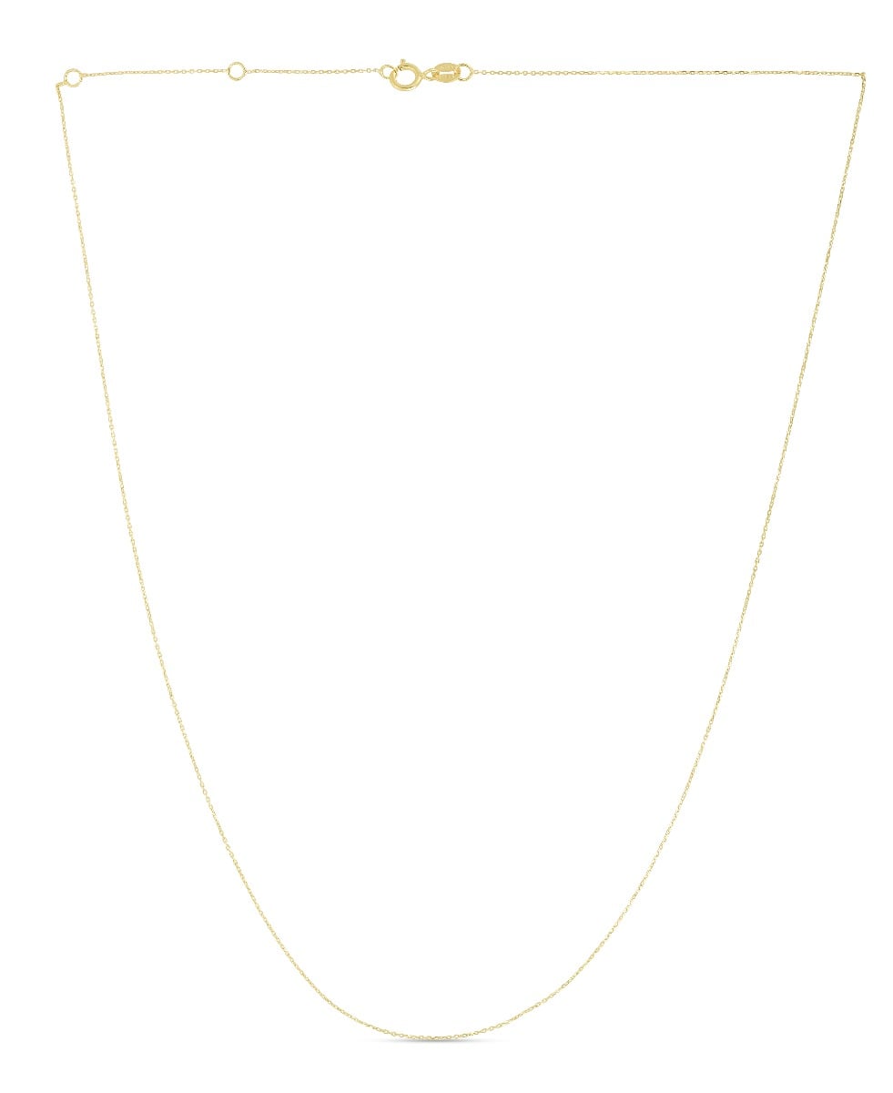 14K Gold 0.8mm Classic Cable Chain