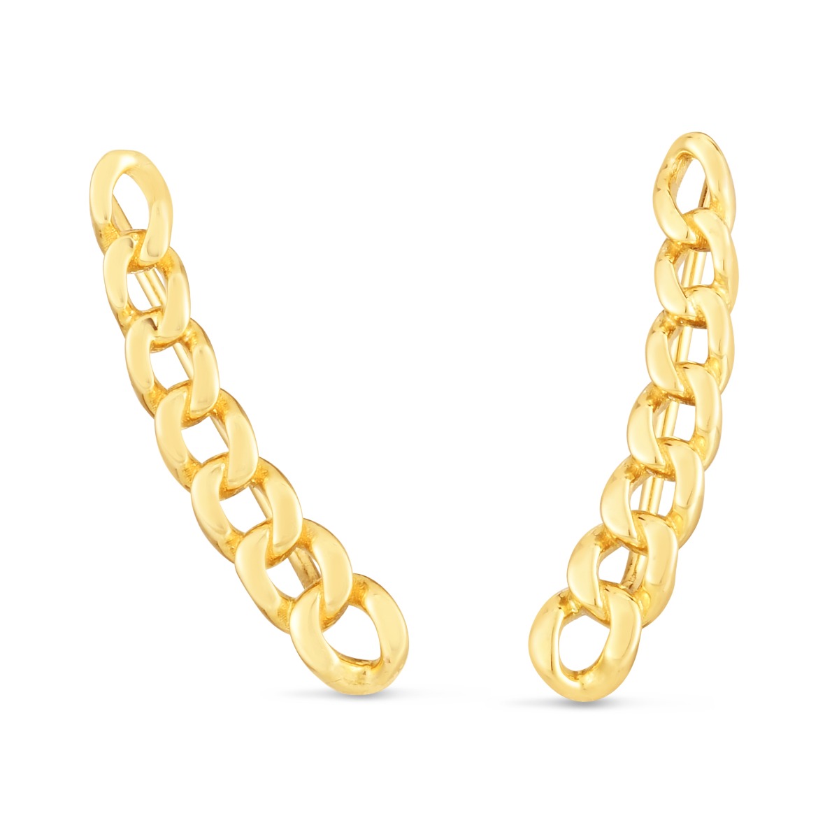 14K Climber Curb Earring