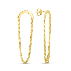 14K Gold Chain Drop Earrings