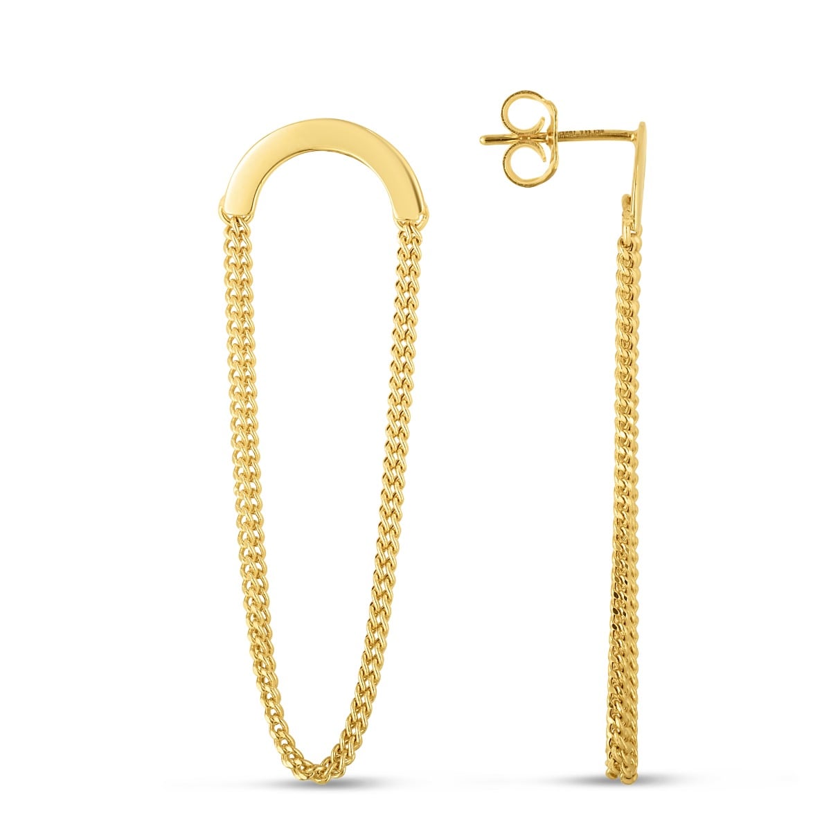 14K Gold Chain Drop Earrings
