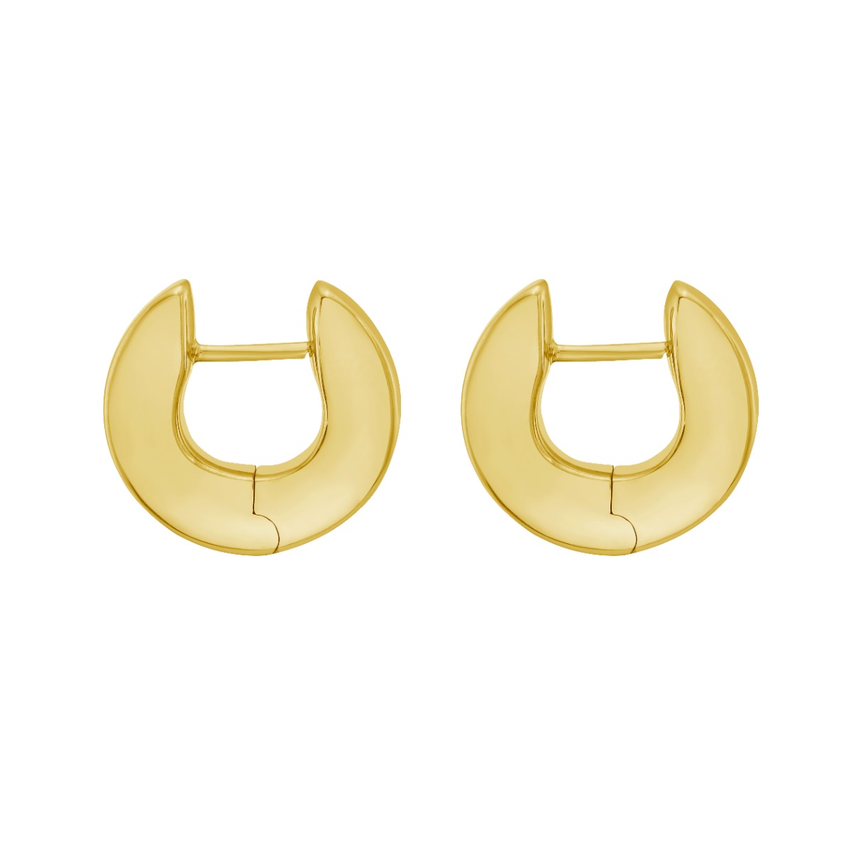 14K Thick Post Hoops