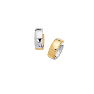 14K Gold Reversible Huggie Earring