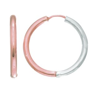 14K Gold Diamond Cut Hoop Earring