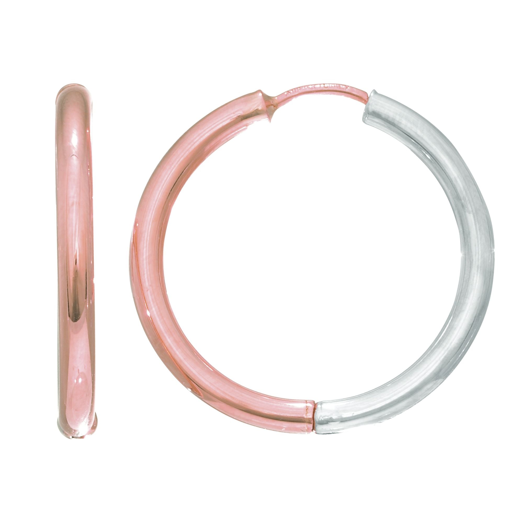 14K Gold Diamond Cut Hoop Earring
