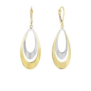 14K Gold Tear Drop Dangle Earring