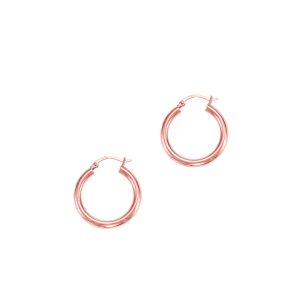 14K Gold 3x25mm Hoops
