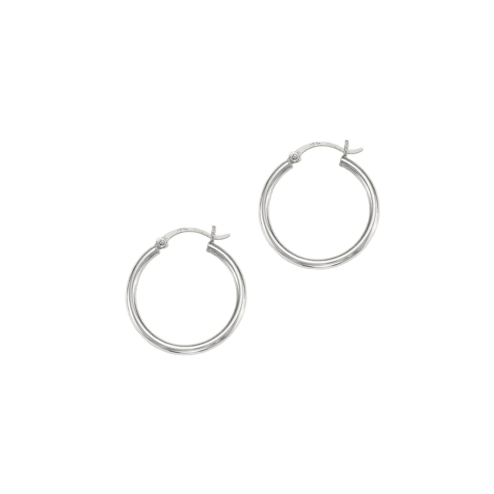 14K Gold 2x25mm Hoops