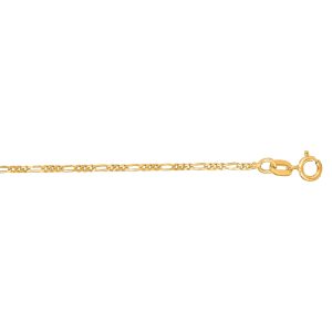 14K Gold 1.9mm Figaro Chain