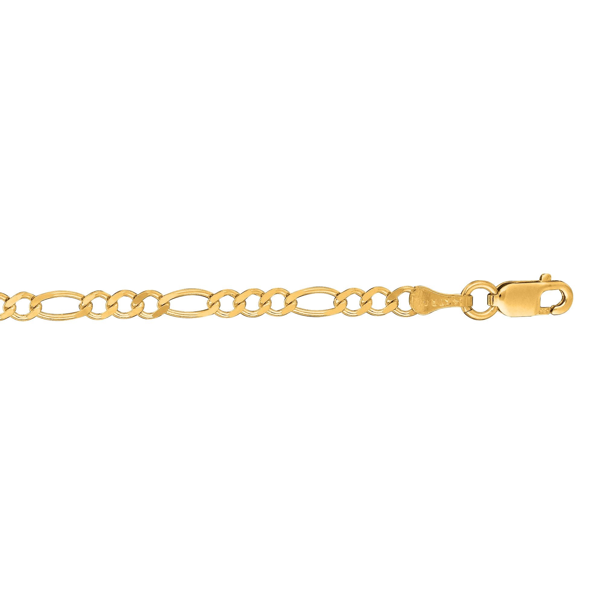 14K Gold 2.8mm Figaro Chain
