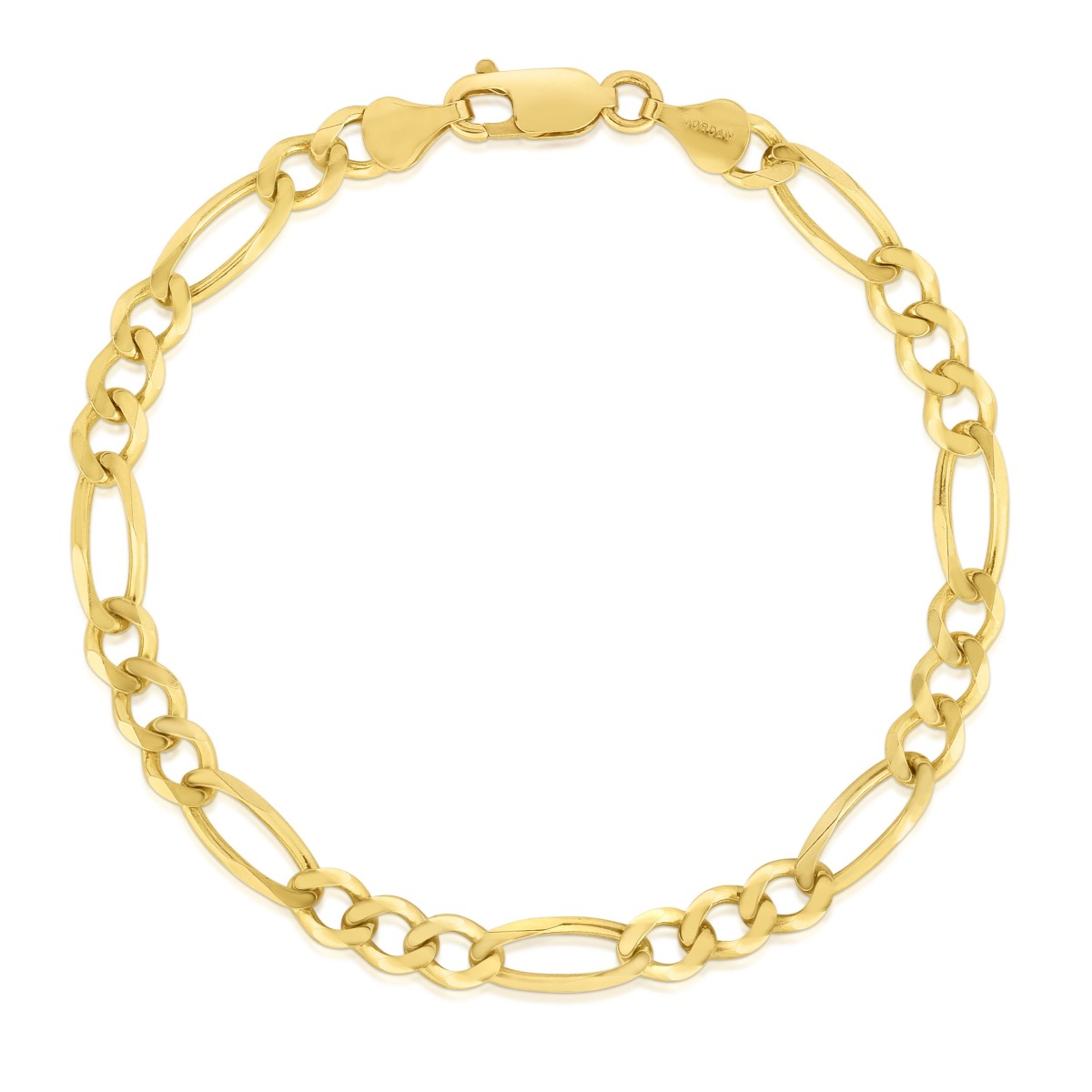 14K Gold 7" 3.8mm Figaro Chain