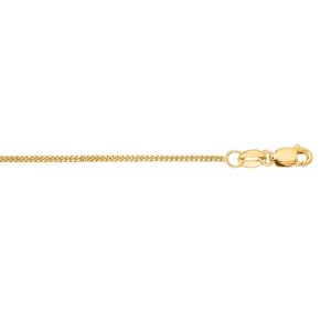 14K Gold 1mm Gourmette Chain