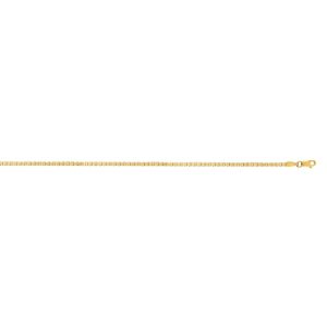 14K Gold 2.1mm Semi-Solid Box Chain