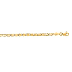 14K Gold 3mm Heart Chain