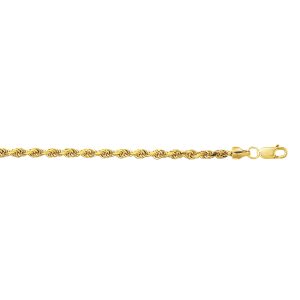 14K Gold 3.2mm Lite Rope Chain