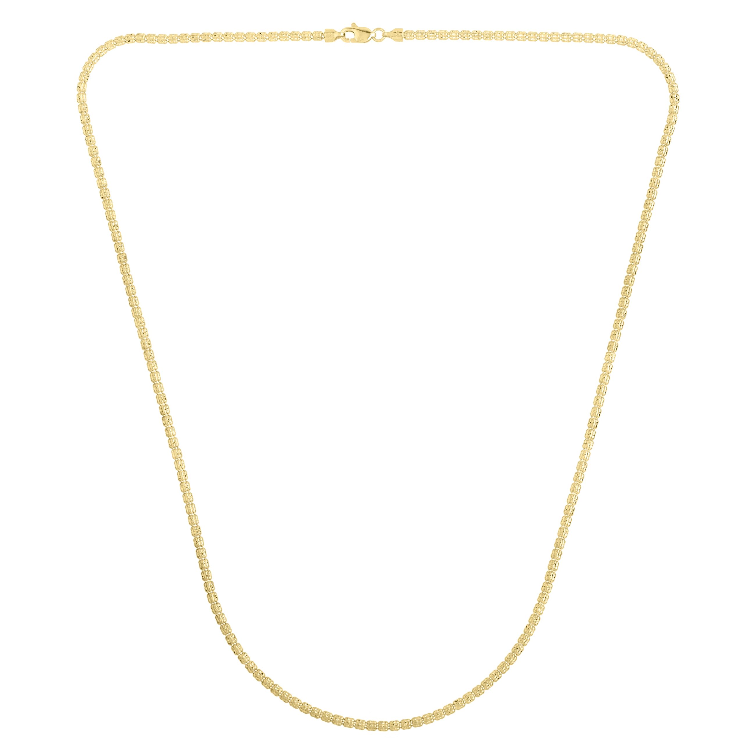 14K 2.74mm Fancy Ice Chain