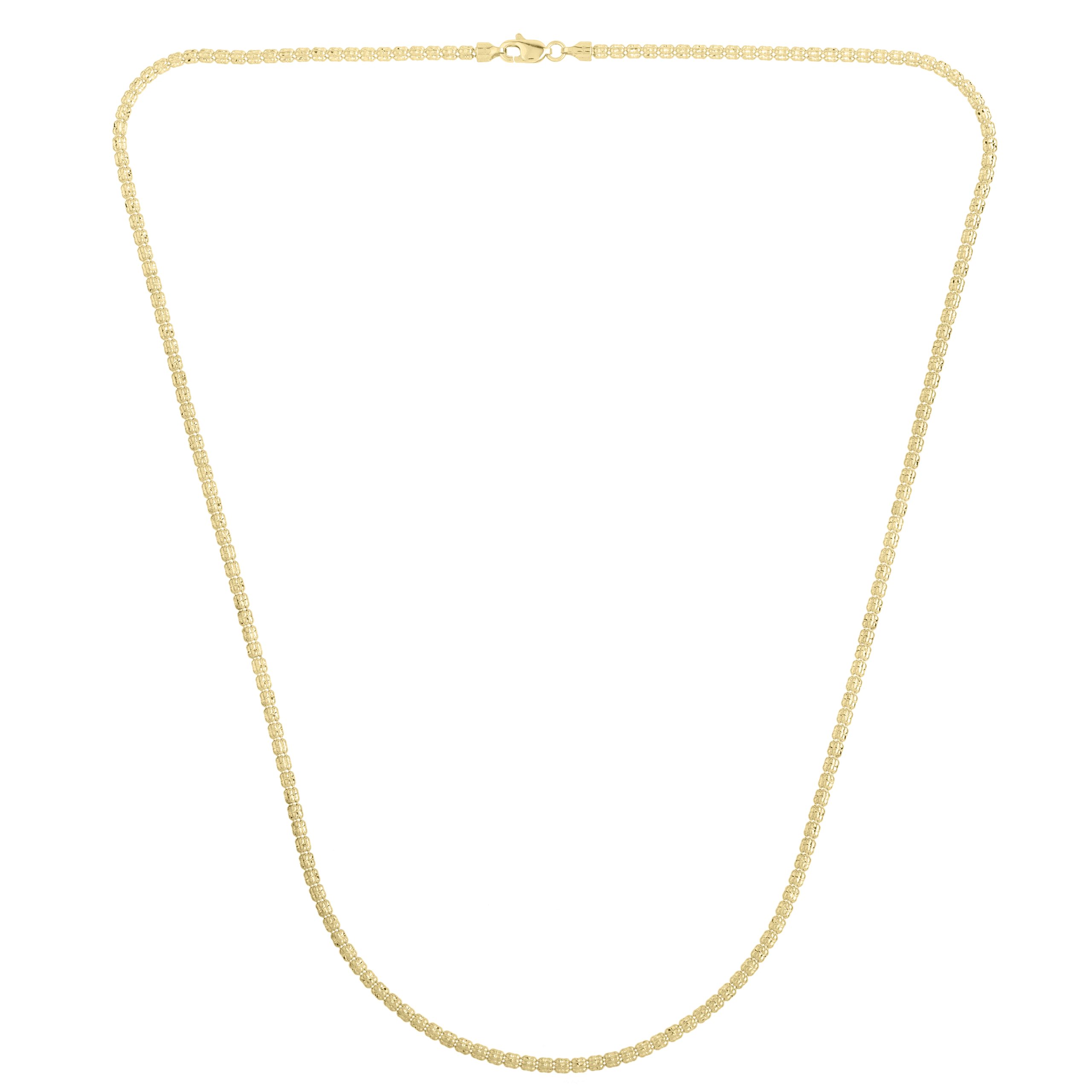 14K 2.74mm Fancy Ice Chain