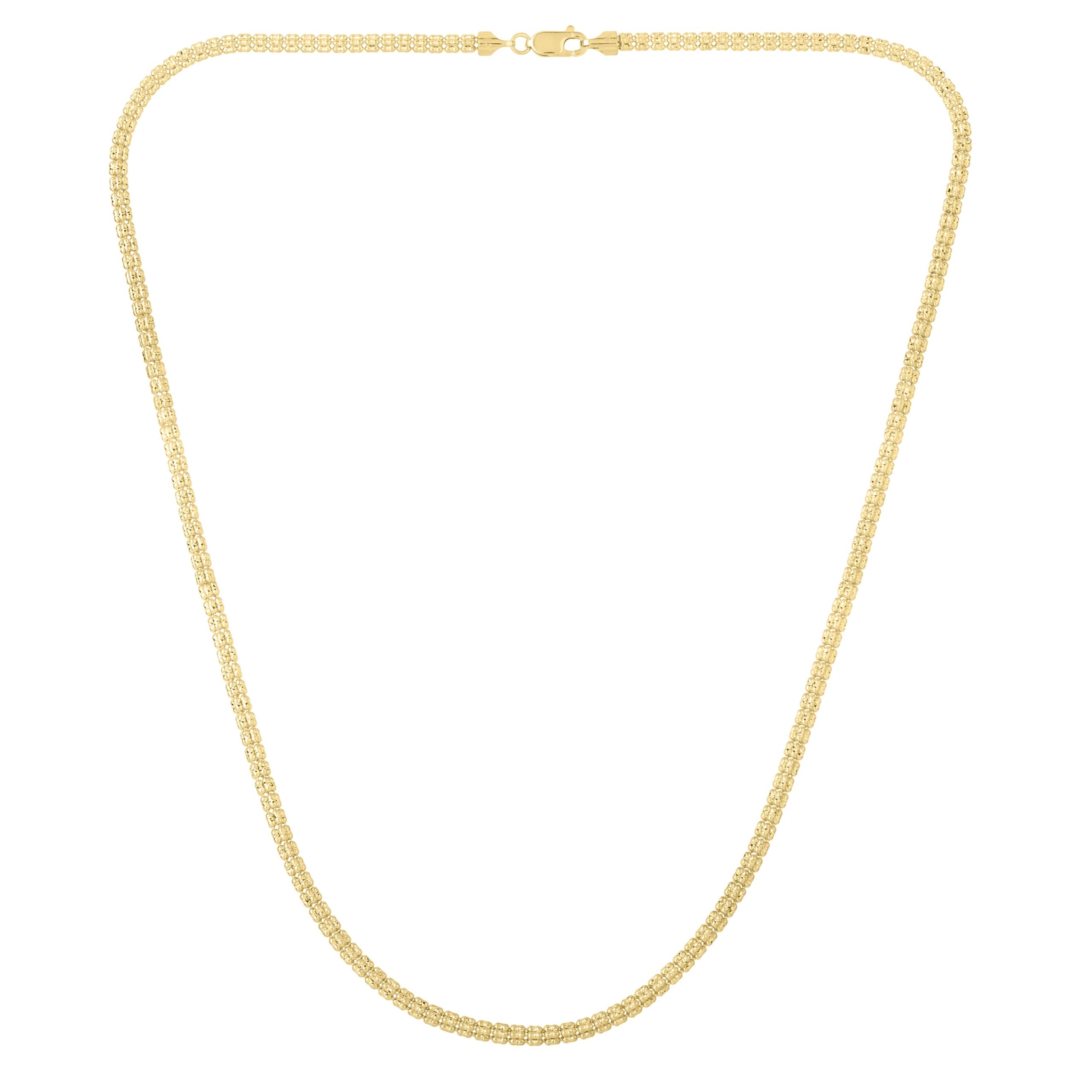 14K 3.3mm Fancy Ice Chain