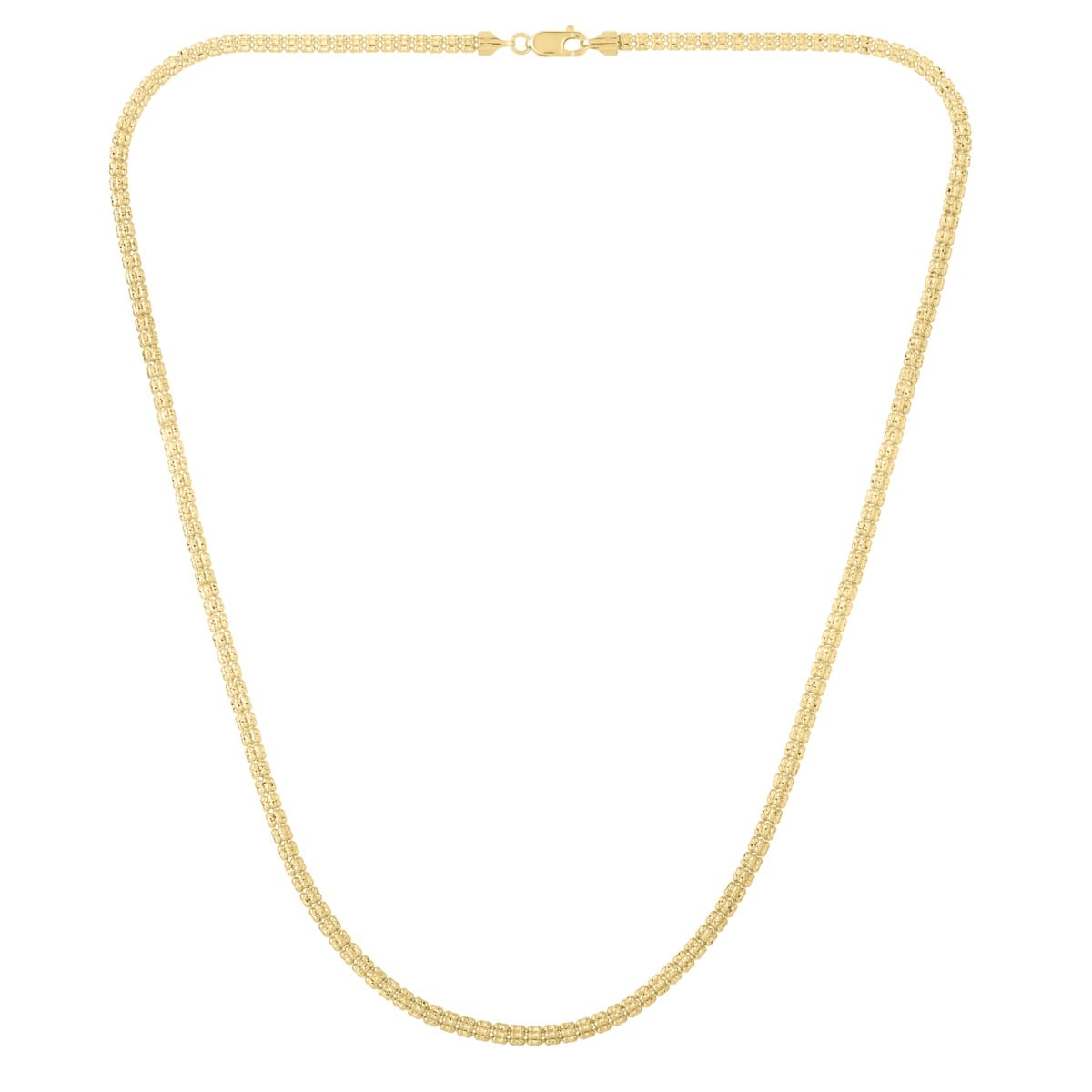14K 3.3mm Fancy Ice Chain