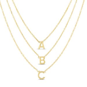 14K Mini Initial Y Necklace