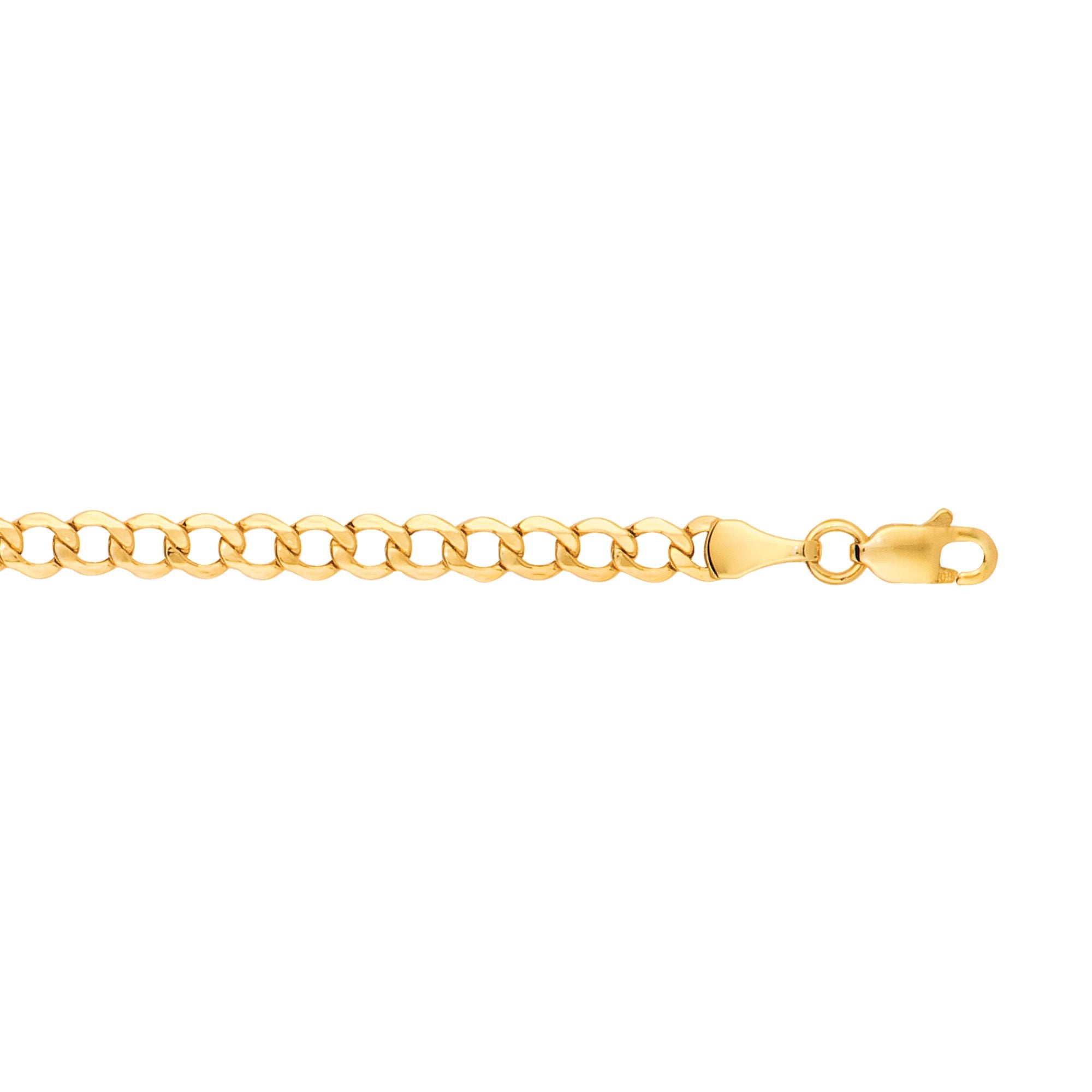 14K Gold 22" 4.4mm Lite Curb Chain